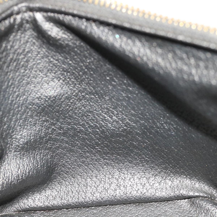 Celine Macadam Canvas Vany Cosmetic Pouch PVC Leather Black  65328A