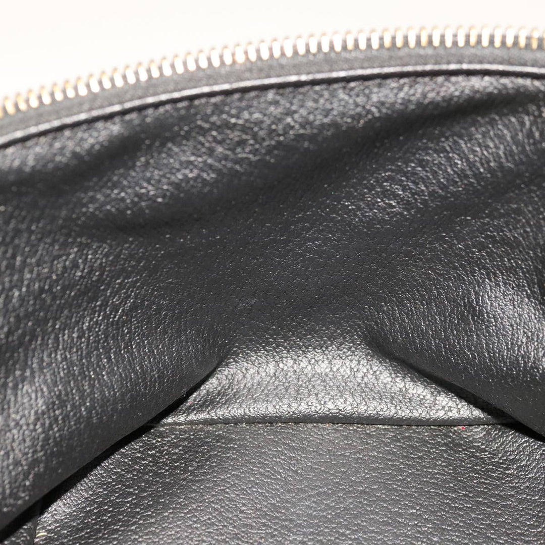 Celine Macadam Canvas Vany Cosmetic Pouch PVC Leather Black  65328A