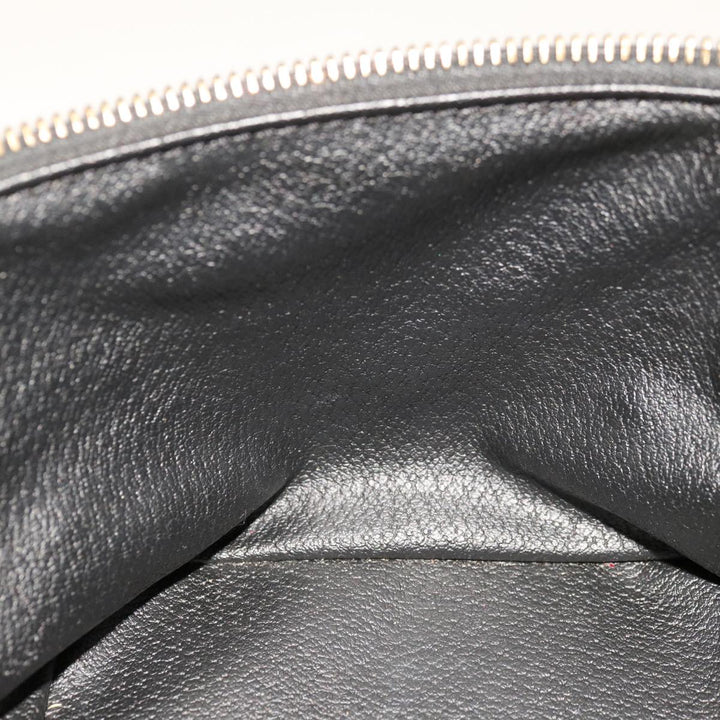 Celine Macadam Canvas Vany Cosmetic Pouch PVC Leather Black  65328A