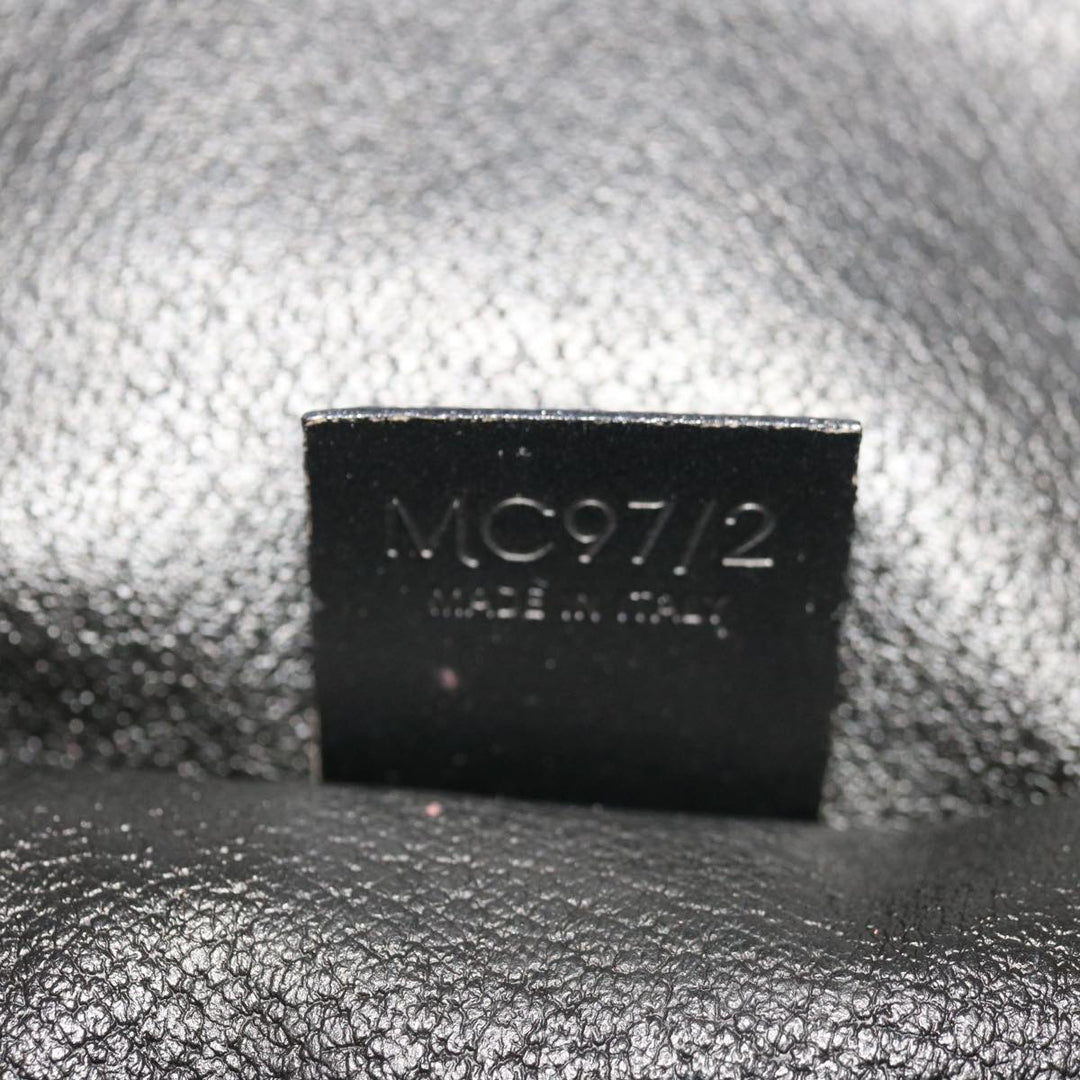 Celine Macadam Canvas Vany Cosmetic Pouch PVC Leather Black  65328A