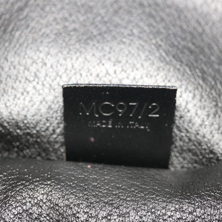 Celine Macadam Canvas Vany Cosmetic Pouch PVC Leather Black  65328A