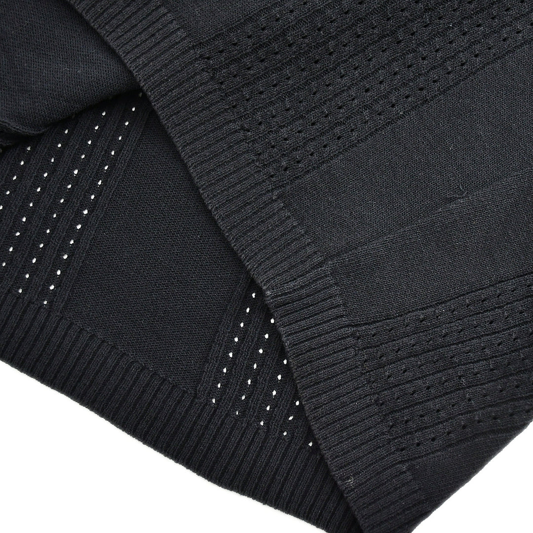 Top Quality Chanel Short Sleeve Sweater Knit Tops Black 02P #38
