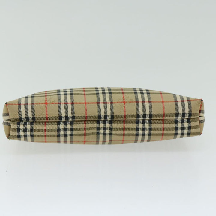 BURBERRYSs Nova Check Clutch Bag Canvas Beige Brown Auth 65370
