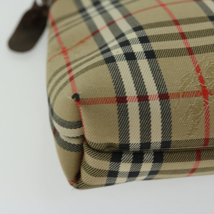 BURBERRYSs Nova Check Clutch Bag Canvas Beige Brown Auth 65370