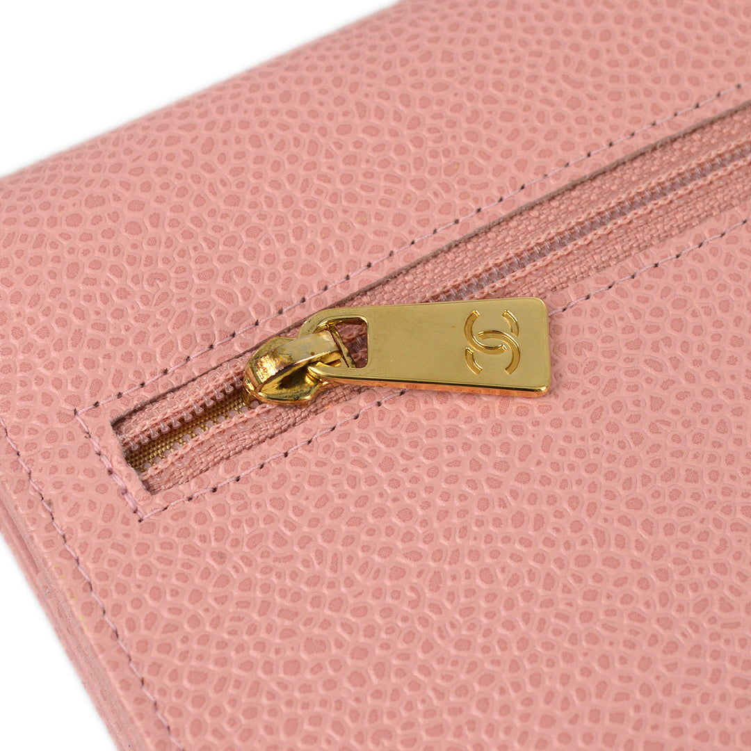 Top Quality Chanel 2003-2004 Pink Caviar Timeless WOC Wallet