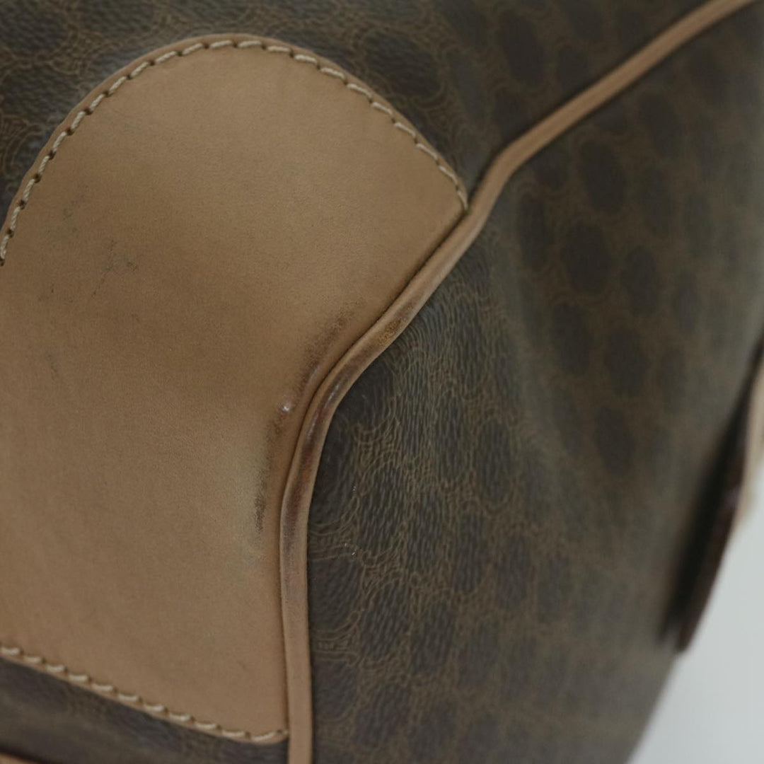 Celine Macadam Canvas Boston Bag PVC Brown  65445