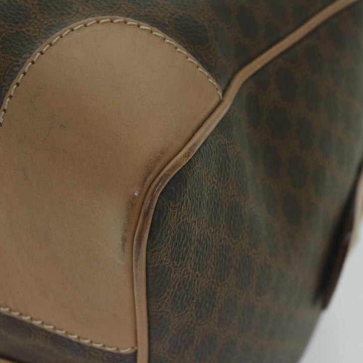 Celine Macadam Canvas Boston Bag PVC Brown  65445