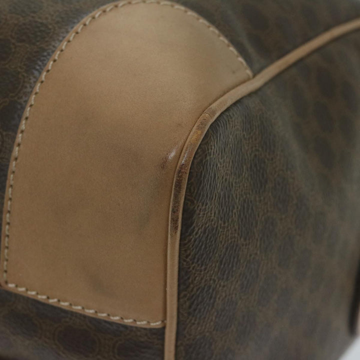 Celine Macadam Canvas Boston Bag PVC Brown  65445