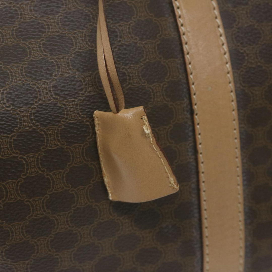 Celine Macadam Canvas Boston Bag PVC Brown  65445