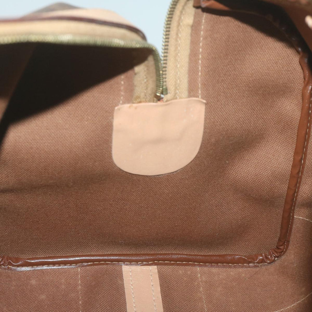 Celine Macadam Canvas Boston Bag PVC Brown  65445