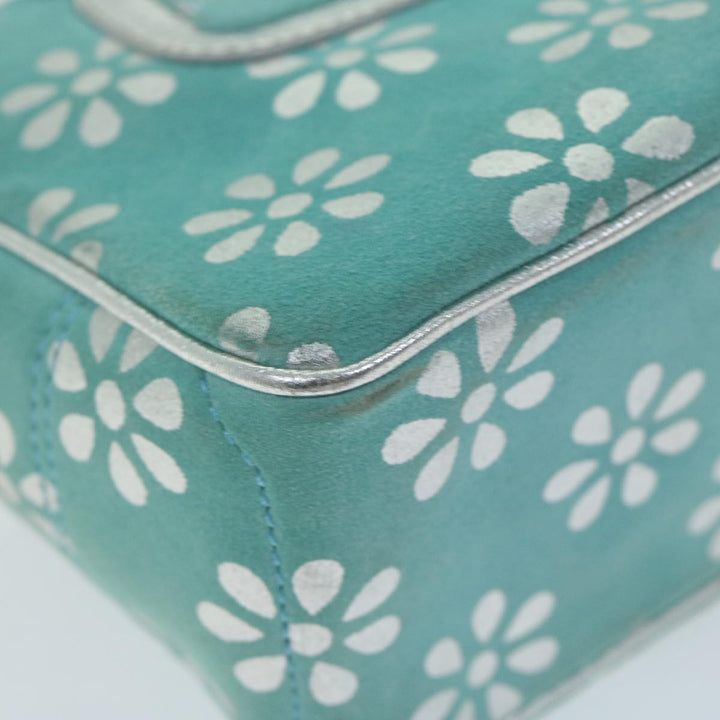 Top Quality Celine Hand Bag Suede Light Blue Auth 65527
