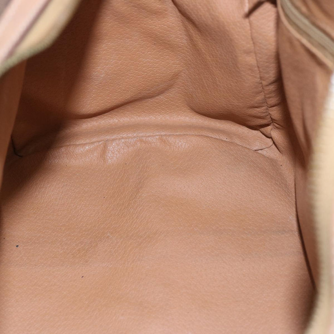 Celine Macadam Canvas Boston Bag PVC Brown  65586
