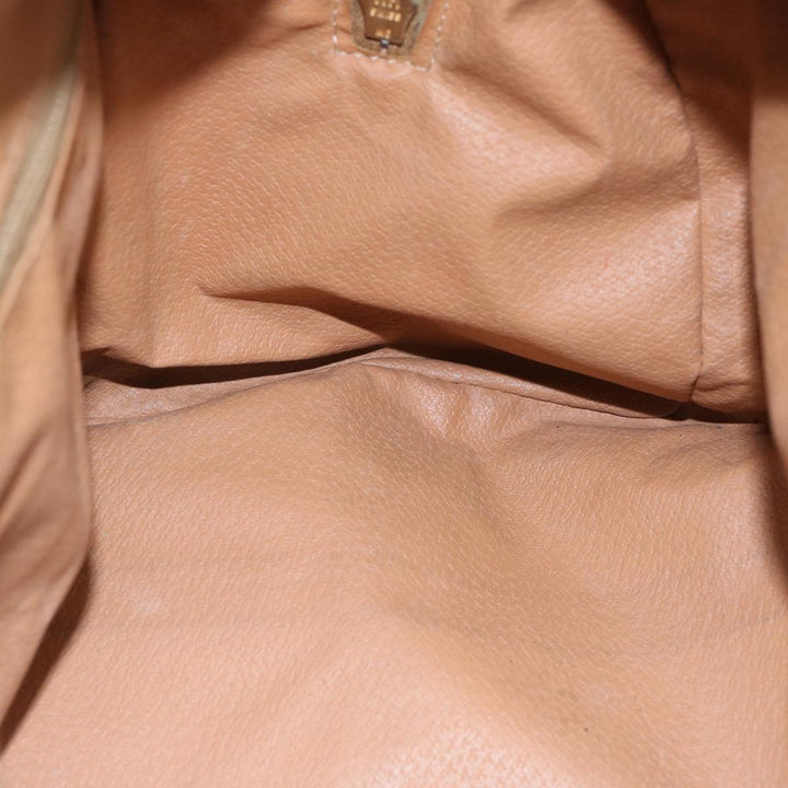 Celine Macadam Canvas Boston Bag PVC Brown  65586