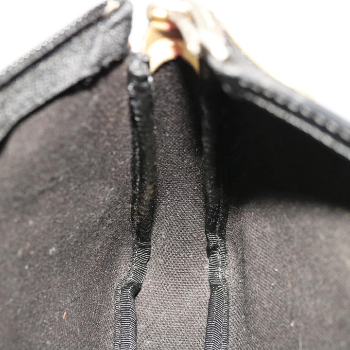 Burberry Nova Check Accessory Pouch Coated Canvas Beige Black Auth 65593