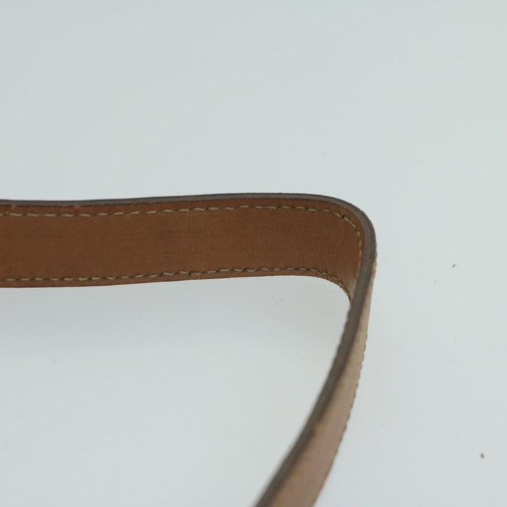 Celine Macadam Canvas Shoulder Bag PVC Leather Brown Auth 65644