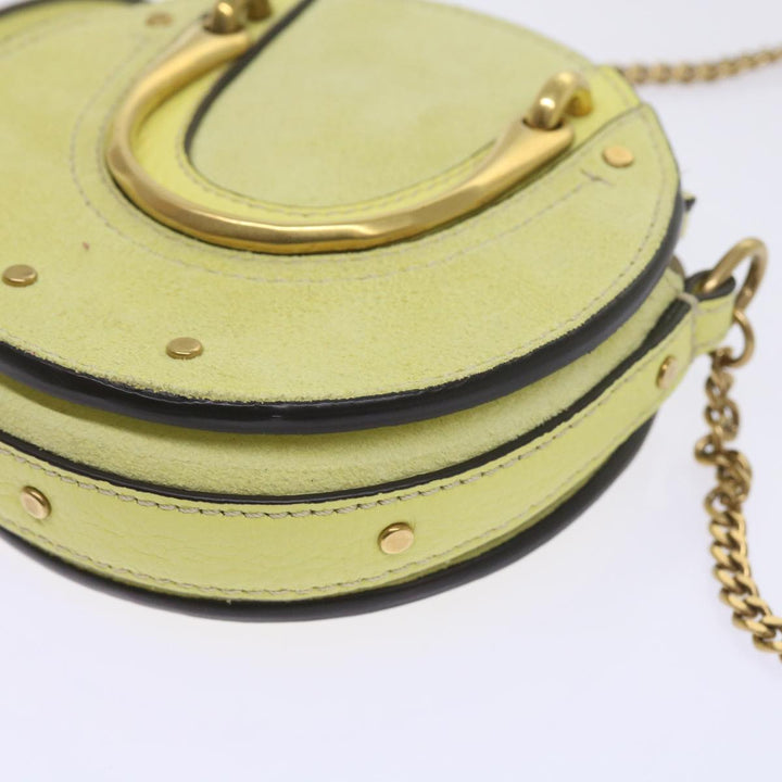 Chloe Pixy Hand Bag Suede Leather 2way Yellow 65664
