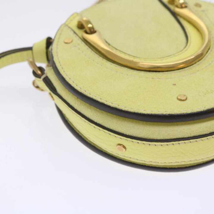Chloe Pixy Hand Bag Suede Leather 2way Yellow 65664
