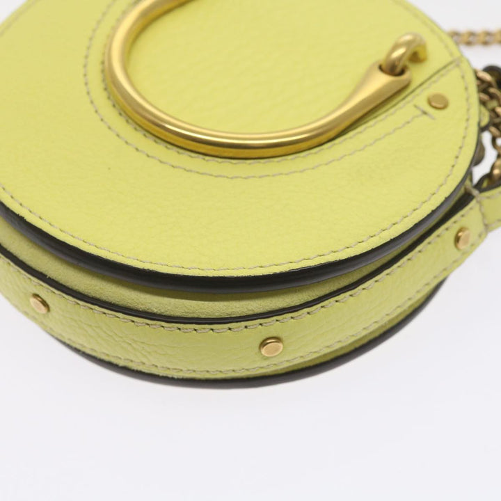 Chloe Pixy Hand Bag Suede Leather 2way Yellow 65664