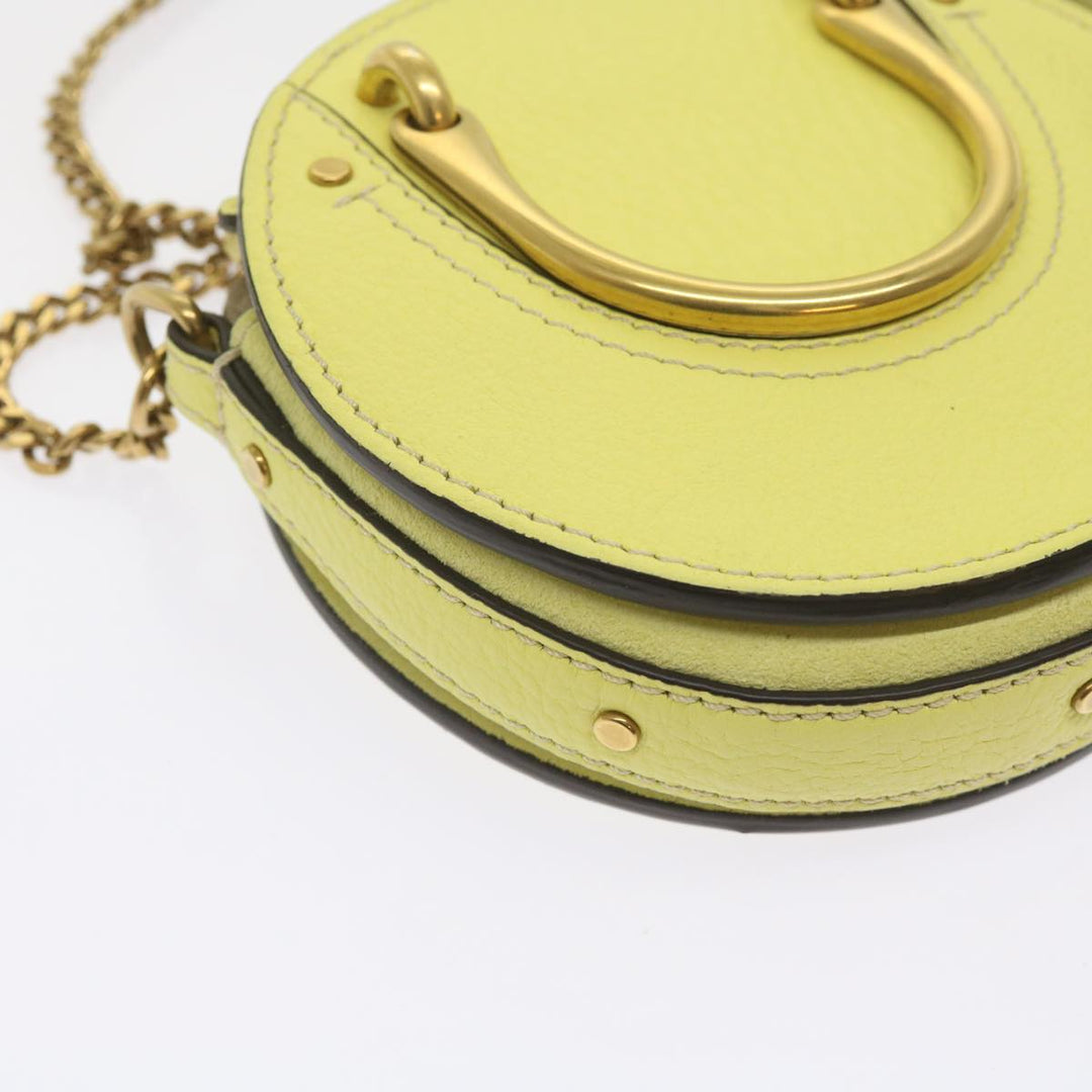 Chloe Pixy Hand Bag Suede Leather 2way Yellow 65664