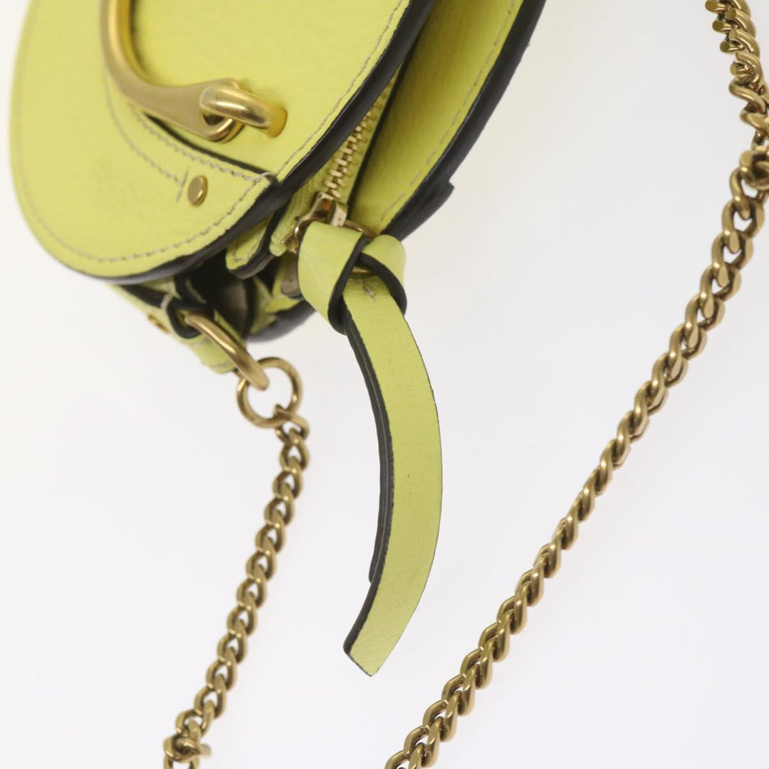 Chloe Pixy Hand Bag Suede Leather 2way Yellow 65664