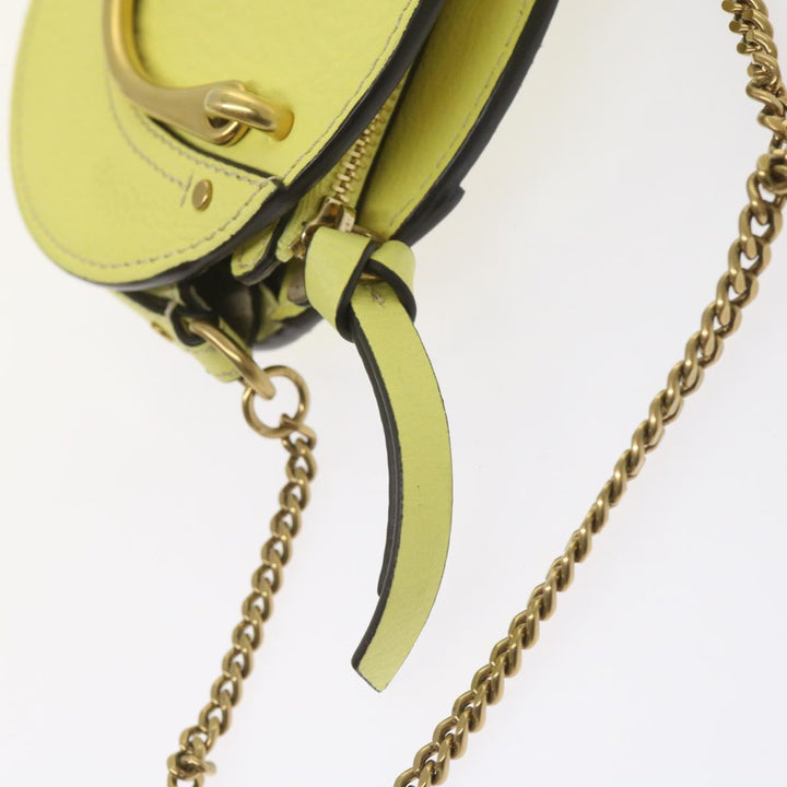 Chloe Pixy Hand Bag Suede Leather 2way Yellow 65664