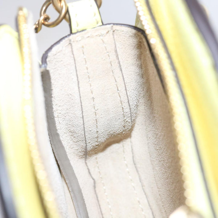 Chloe Pixy Hand Bag Suede Leather 2way Yellow 65664