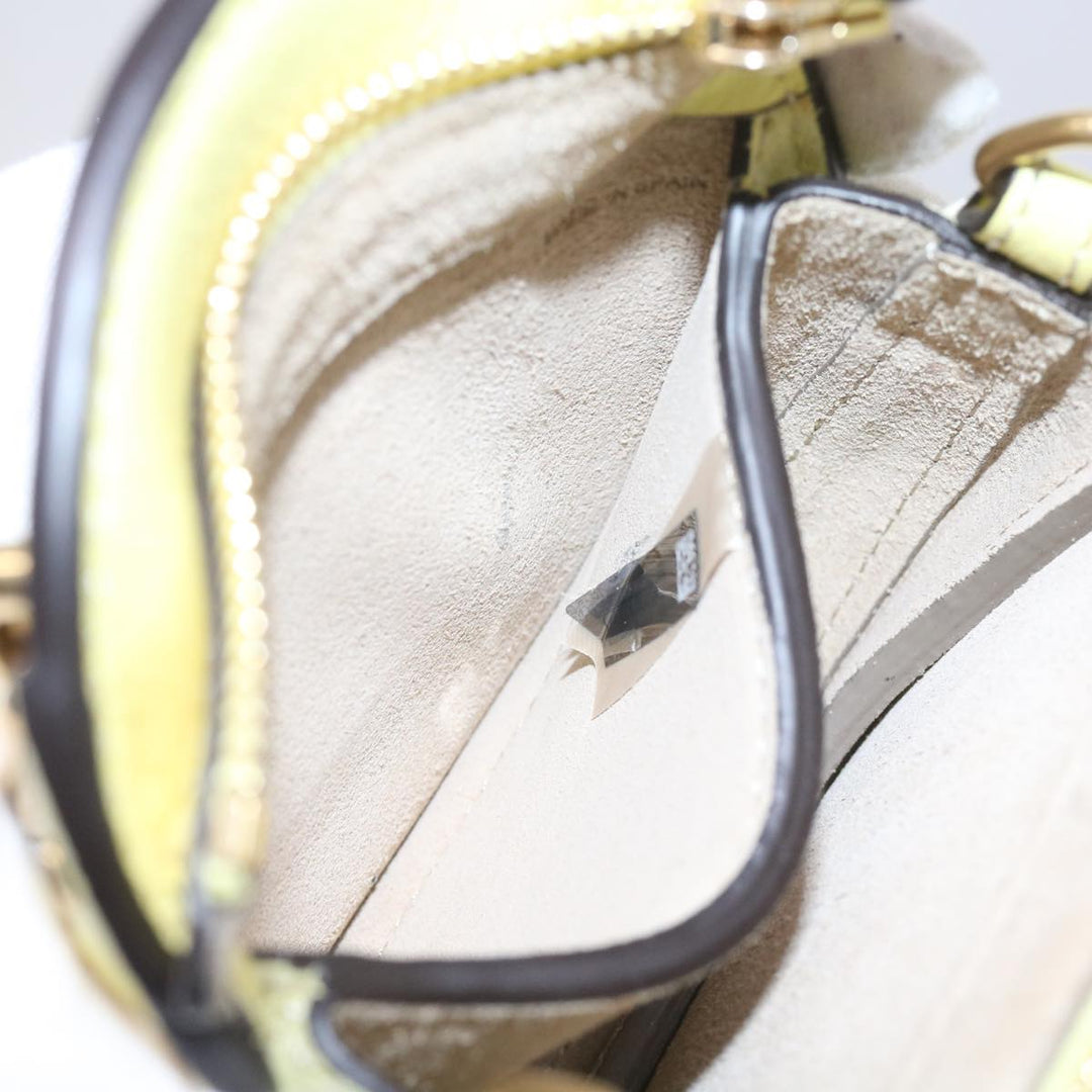 Chloe Pixy Hand Bag Suede Leather 2way Yellow 65664