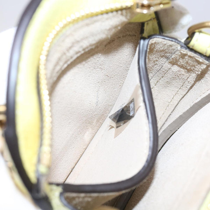 Chloe Pixy Hand Bag Suede Leather 2way Yellow 65664