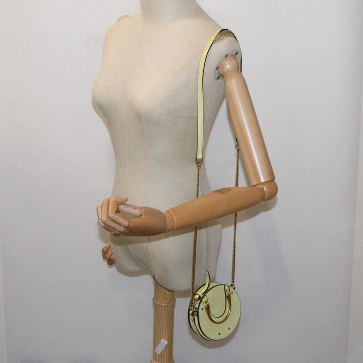 Chloe Pixy Hand Bag Suede Leather 2way Yellow 65664