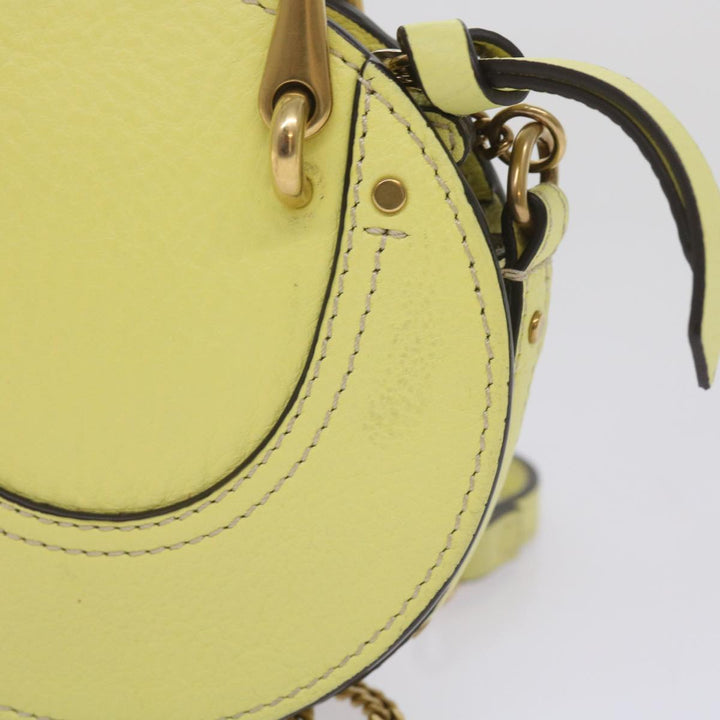 Chloe Pixy Hand Bag Suede Leather 2way Yellow 65664