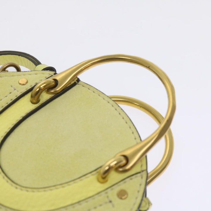 Chloe Pixy Hand Bag Suede Leather 2way Yellow 65664