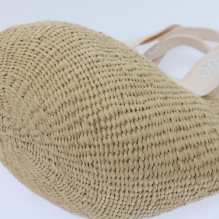 Chloe Basket Tote Bag Straw Beige 65665