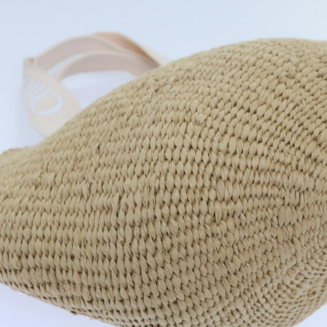 Chloe Basket Tote Bag Straw Beige 65665