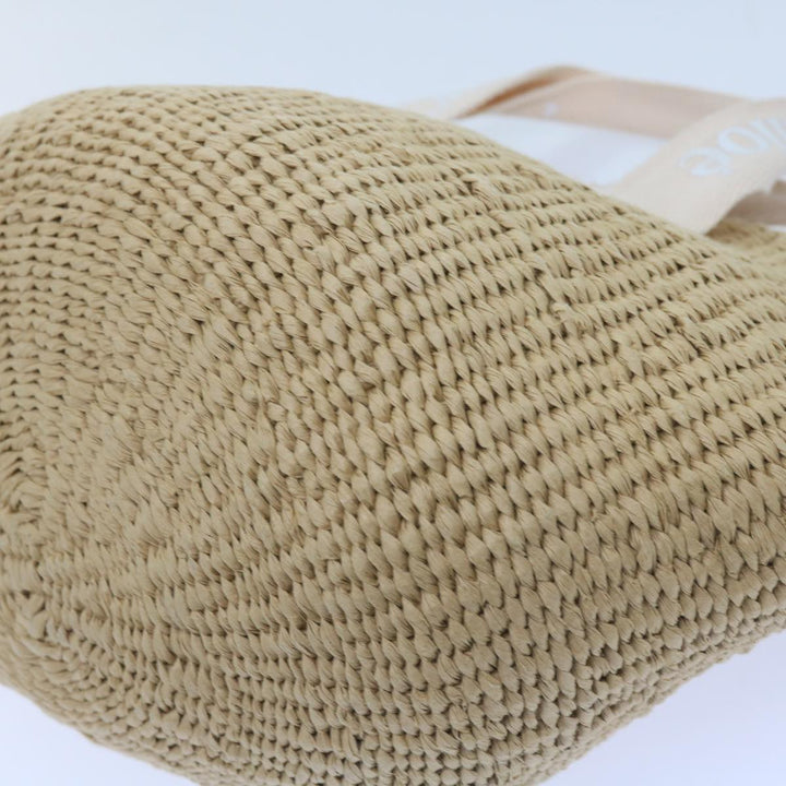 Chloe Basket Tote Bag Straw Beige 65665