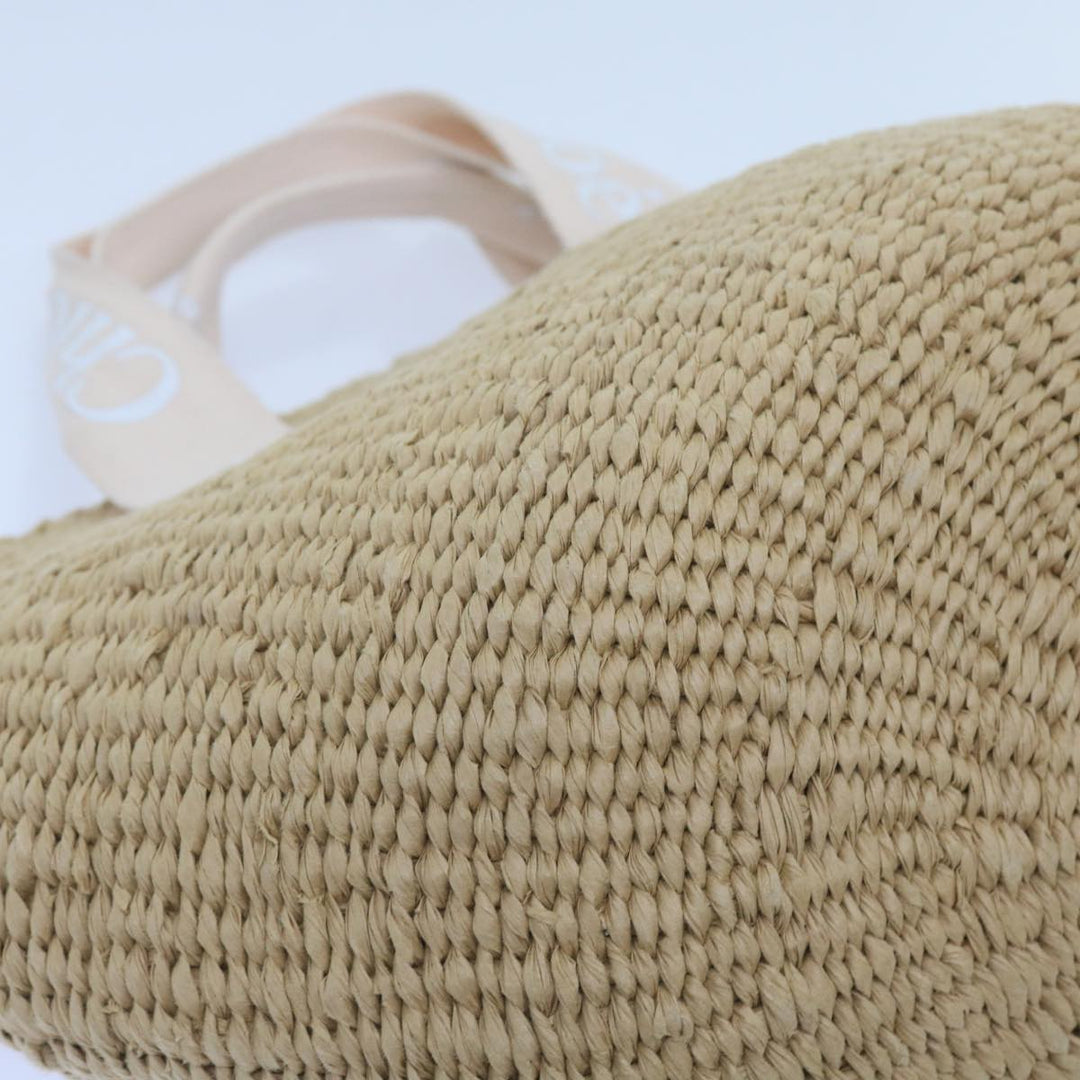 Chloe Basket Tote Bag Straw Beige 65665
