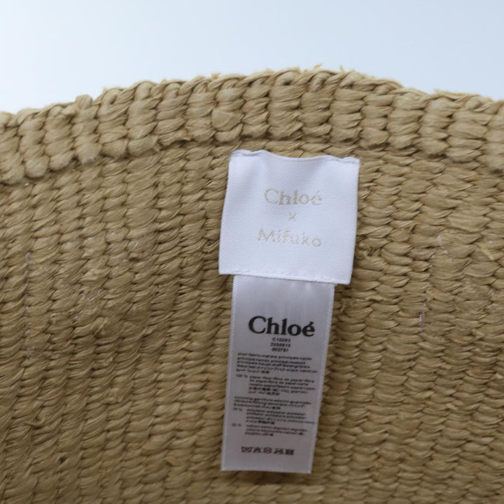 Chloe Basket Tote Bag Straw Beige 65665