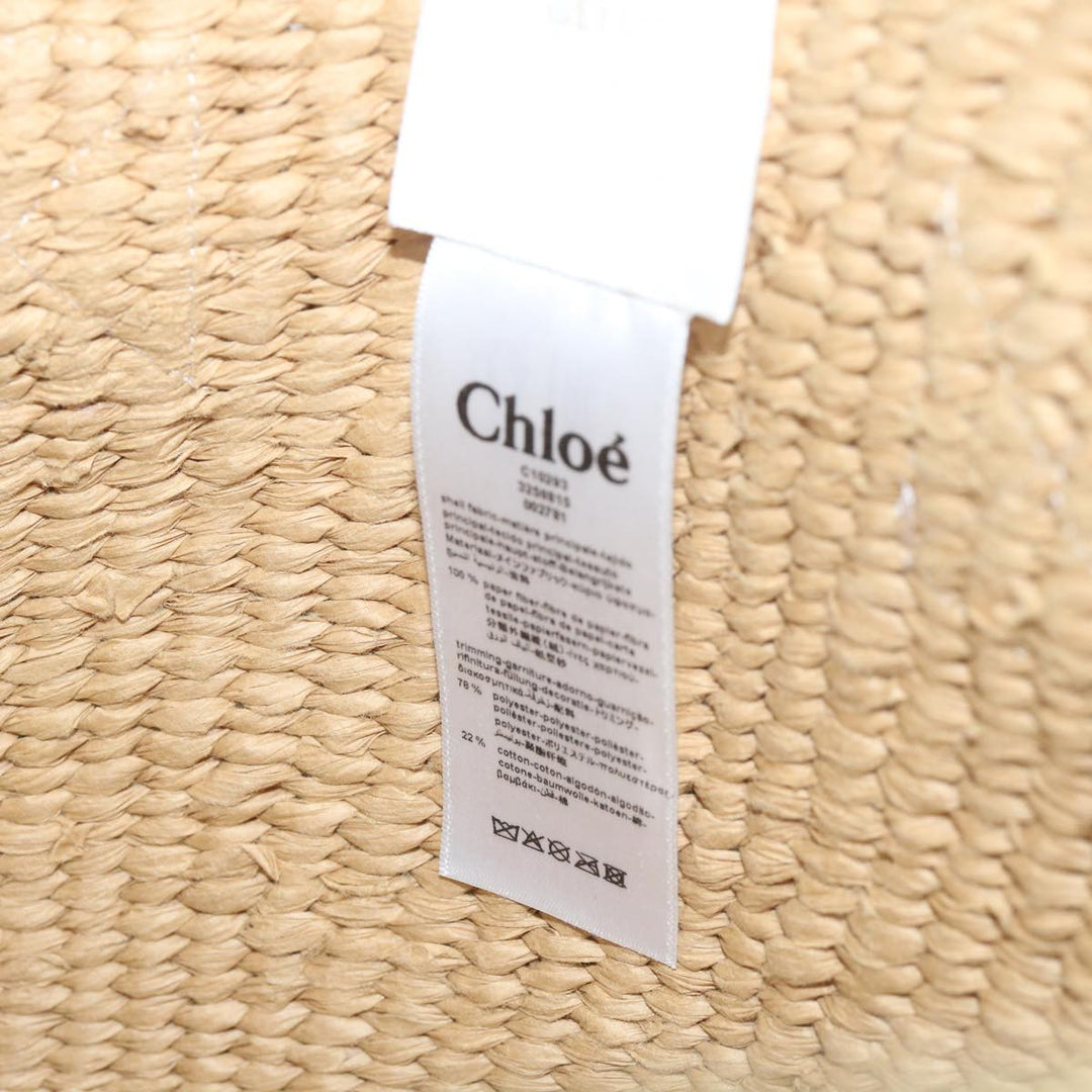 Chloe Basket Tote Bag Straw Beige 65665