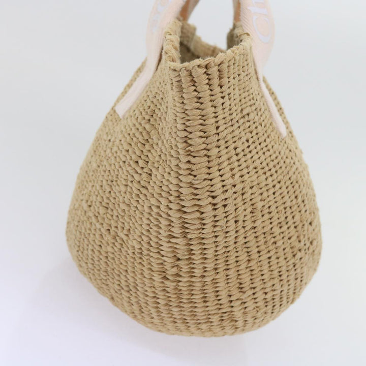 Chloe Basket Tote Bag Straw Beige 65665
