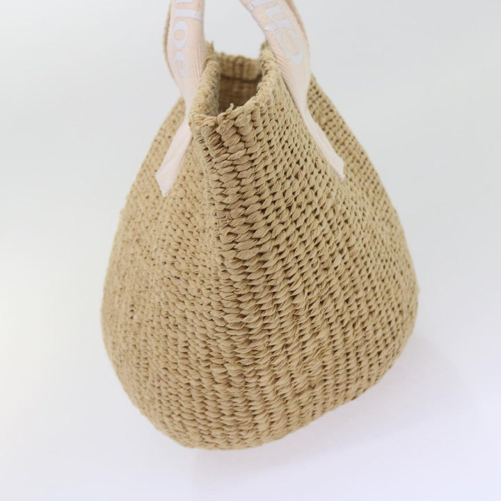 Chloe Basket Tote Bag Straw Beige 65665