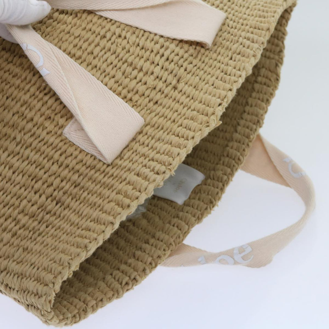 Chloe Basket Tote Bag Straw Beige 65665
