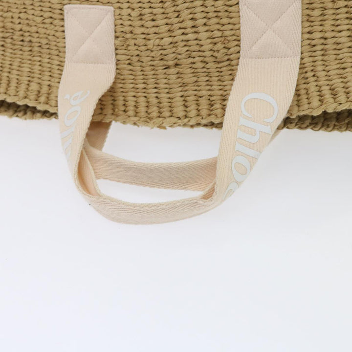 Chloe Basket Tote Bag Straw Beige 65665