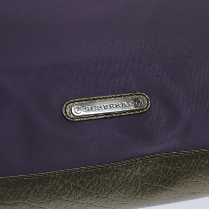Burberry Tote Bag Nylon Purple Auth 65716