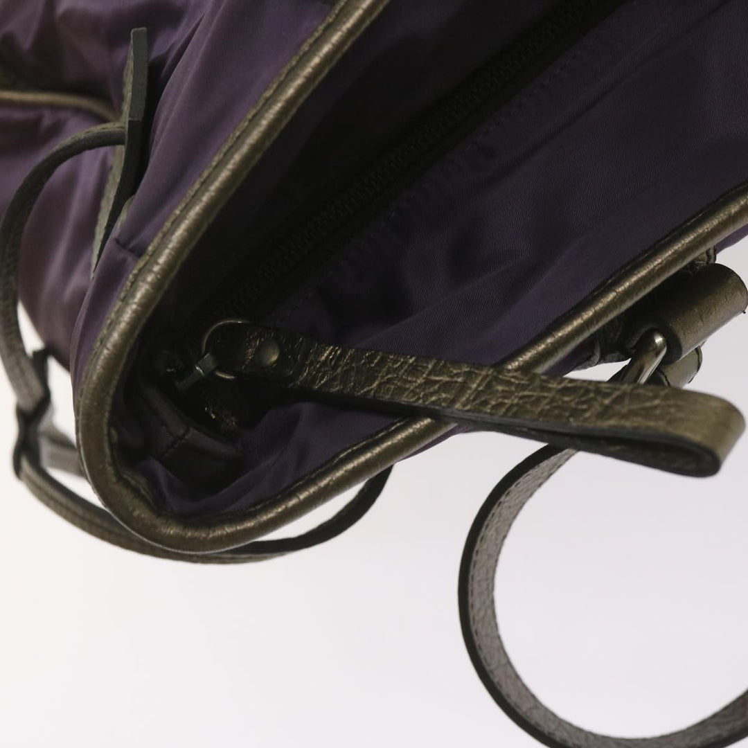 Burberry Tote Bag Nylon Purple Auth 65716