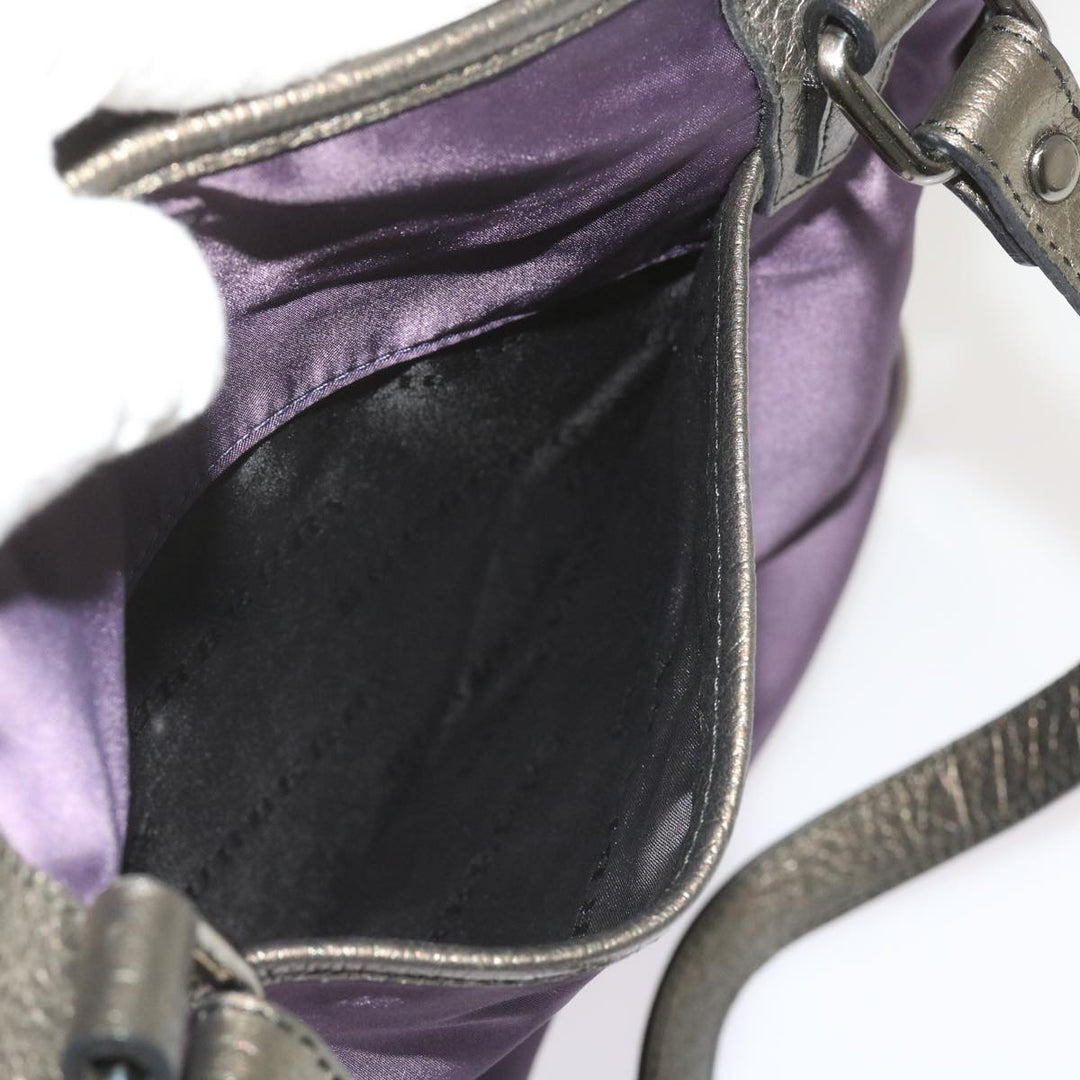 Burberry Tote Bag Nylon Purple Auth 65716