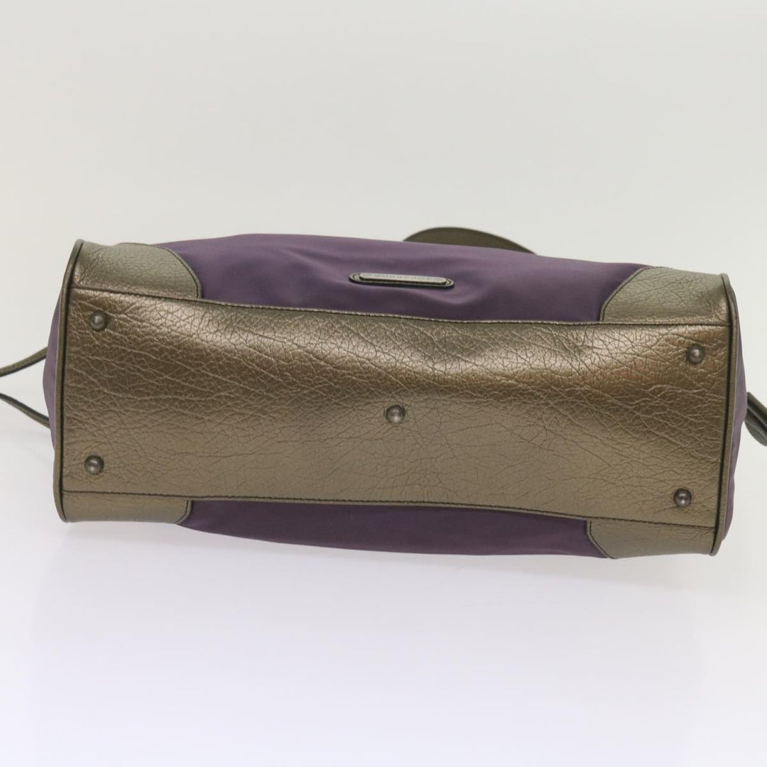 Burberry Tote Bag Nylon Purple Auth 65716