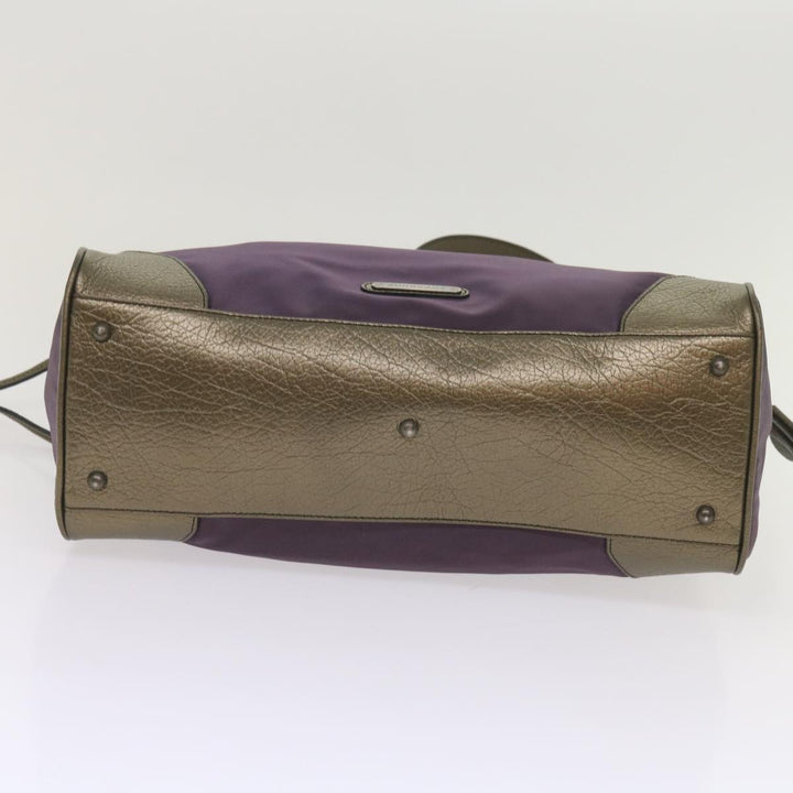 Burberry Tote Bag Nylon Purple Auth 65716