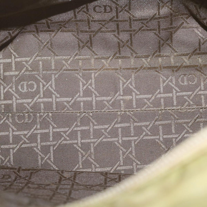 CHRISTIAN Top quality Dior Maris Pearl Tote Bag Nylon Beige Auth 65723