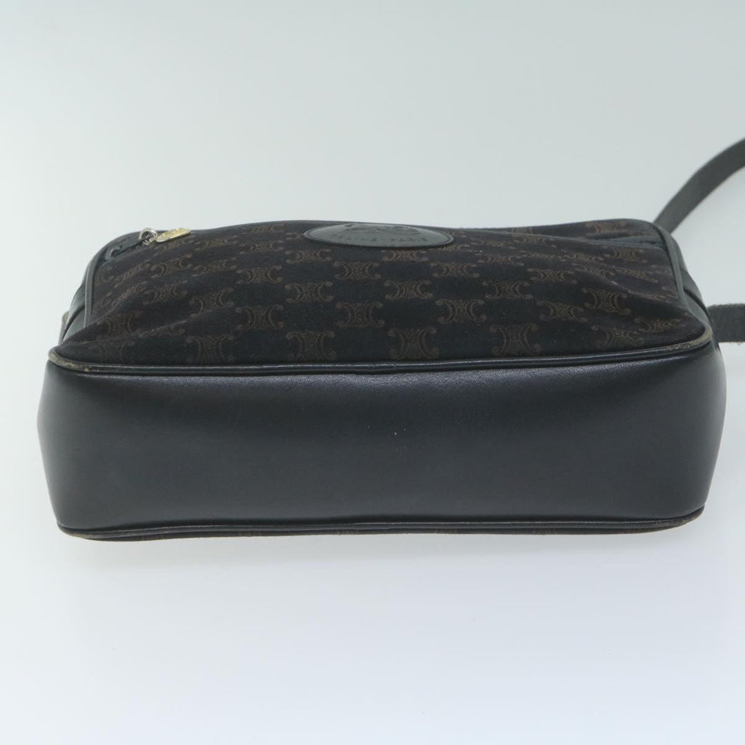 Celine Macadam Canvas Shoulder Bag Navy Auth 65757