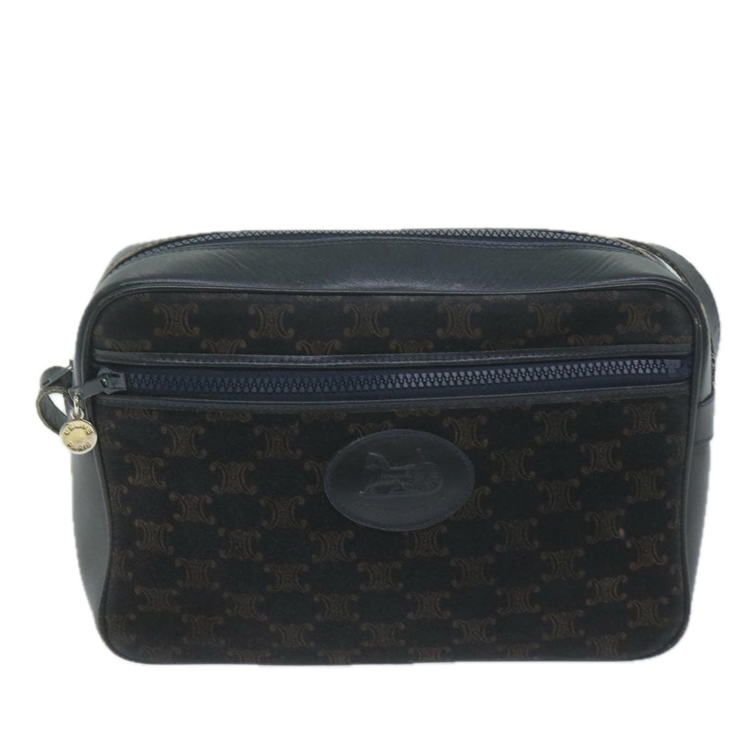 Celine Macadam Canvas Shoulder Bag Navy Auth 65757