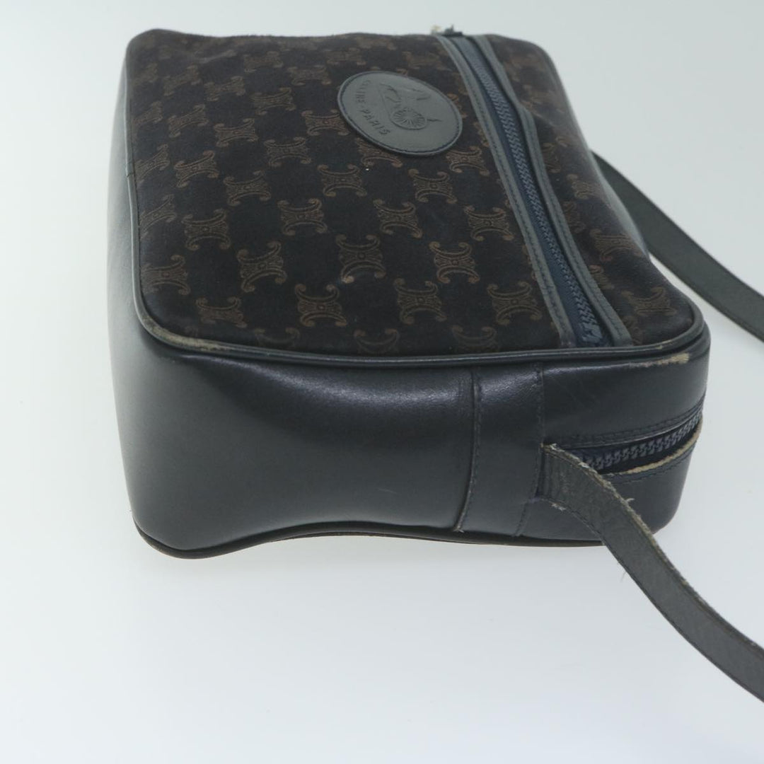 Celine Macadam Canvas Shoulder Bag Navy Auth 65757